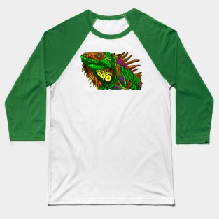 Author's Colored Green Iguana Baseball T-Shirt